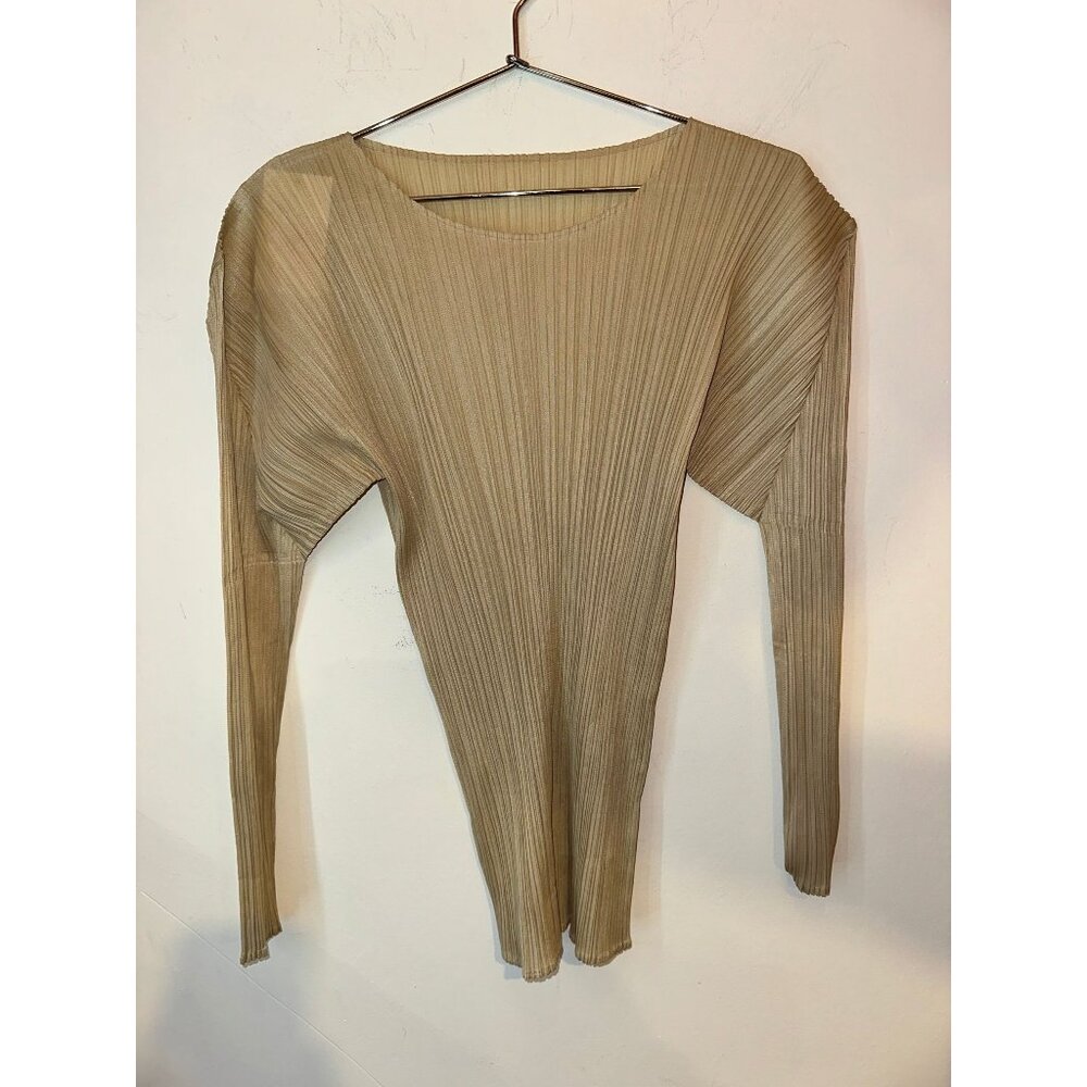 Pleats Please Beige Top